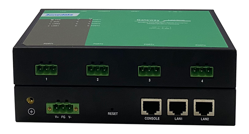 4 ports RS485 til Ethernet Modbus gateway - Autic System AS