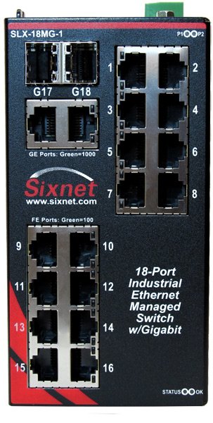 8-port Gigabit Managed Industrial Ethernet Switch (8 10/100/1000BaseT RJ45  ports), PNIO CC-B, MRC